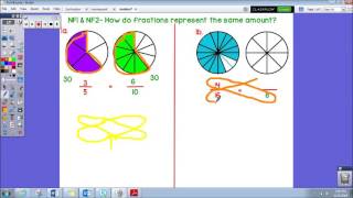 Digital Learning with Ms Long  4th Grade Finding equivalent fractions with visual fraction models [upl. by Ilyk489]