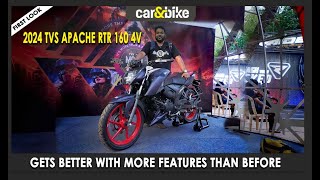 2024 TVS Apache RTR 160 4V First Look [upl. by Winna538]