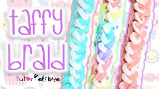 NEW Taffy Braid Rainbow Loom Bracelet Tutorial  How To [upl. by Manvil793]