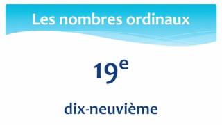 Ordinal numbers in French  Les nombres ordinaux en français [upl. by Hopfinger]