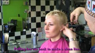 part 1 Roos very short haircut comb scissor technice by Theo knoop [upl. by Odlaw778]