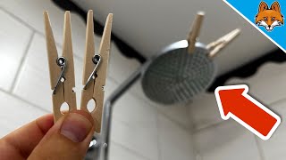 Hang Clothespins on your Shower and WATCH WHAT HAPPENS💥Genius Trick🤯 [upl. by Erodaeht68]