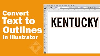 Convert Text to Outlines in Illustrator [upl. by Amil]