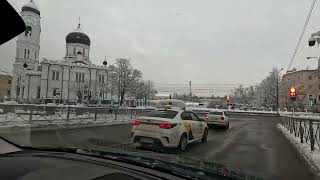 St Petersburg  Winter Roads around Peterhof  Winter Petergof  Russia 4К [upl. by Yarw]