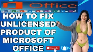 HOW TO FIX UNLICENSED PRODUCT OF MICROSOFT WORD [upl. by Younglove664]