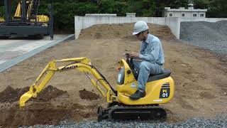 Komatsu micro shovel PC01 [upl. by Crane43]