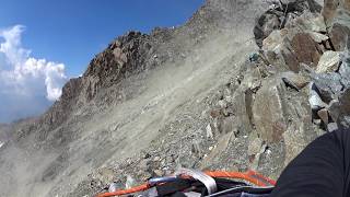 Grand Couloir  Mont Blanc  Rock falling 11082015 [upl. by Anid625]