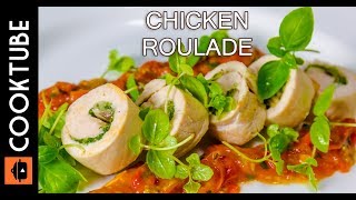 Chicken Roulade Recipe  Cheese Mushroom amp Spinach Stuffing [upl. by Anis300]