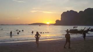 Railay Beach Sunset Krabi [upl. by Darsie227]