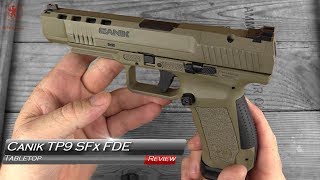 Canik TP9 SFx FDE Tabletop Review and Field Strip [upl. by Yedrahs]