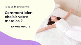 Comment bien choisir son matelas — en une minute [upl. by Enael123]