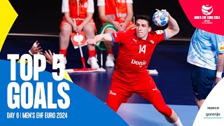 TOP 5 GOALS  Day 6  Highlights  Mens EHF EURO 2024 [upl. by Roban]