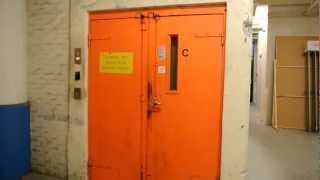 Vintage freight elevator with inner doors  Carlsberg Copenhagen [upl. by Eyatnod]