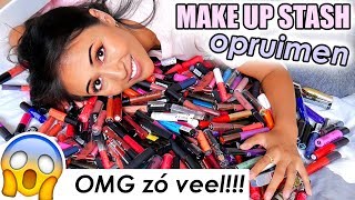 MAKE UP STASH OPRUIMEN  Lippenstiften lipgloss en andere lipproducten  Sheling [upl. by Ciri]