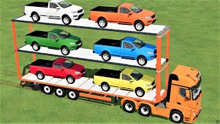 TRANSPORT OF COLORS  TOP amp TOP TRANSPORT TRAILER  Farming Simulator 22 [upl. by Ahsenauq]