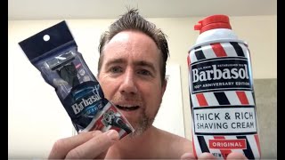 Shaving with a Barbasol Razor and Shaving Cream [upl. by Vivianna]