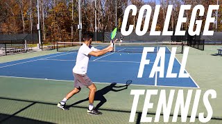 Intense College Tennis Practice Fall training 2020 [upl. by Varin]