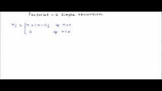 Recursion basics  using factorial [upl. by Rosinski]