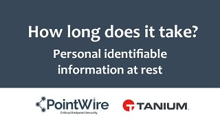 How long does it take To find personal identifiable information at rest [upl. by Libna]