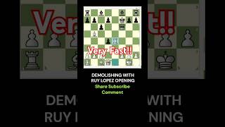 DEVASTATING ATTACK WITH RUY LOPEZ OPENING chess schach ajedrez xadrez caturday chessgame [upl. by Eeliram926]