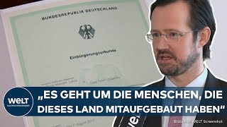 EINBÜRGERUNGSREFORM SPD verteidigt AmpelPläne quotUnion hat ein Problem mit Menschen aus der Türkeiquot [upl. by Jasik]