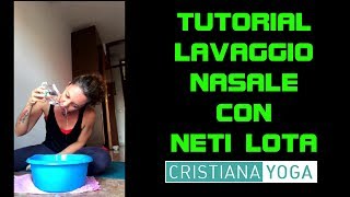 Tutorial lavaggio nasale come usare la Neti Lota per respirare meglio e prevenire la sinusite [upl. by Anitnerolf]