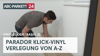 PARADOR KlickVinyl Basic 30 auf HDFTräger richtig verlegen [upl. by Meuse]