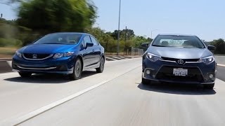 2015 Honda Civic vs 2015 Toyota Corolla  Kelley Blue Book [upl. by Atteuqram]