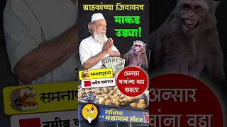 अन्सार चाचा गिऱ्हाईकांच्या जिवावर मारतात उड्या shorts ansarchacha vadapav maybhumifood [upl. by Dulsea]