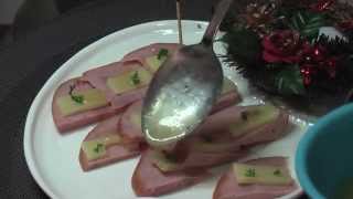 Fingerfoods 2 Christmas Honey Ham 蜂蜜酒火腿 w Pineapple Cognac Rum Sauce [upl. by Nnylaehs140]