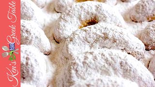 How To Make Kourabiedes  Traditional Greek Butter Cookies [upl. by Mullen]