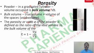 Pharma Sapience Team Micromeritics 3  Derived Properties  porosity amp packaging By Dr Ankit Mishra [upl. by Welford7]