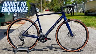 ENDURANCE BIKE DONE RIGHT 2022 SCOTT ADDICT 10 THIS BIKE EATS MILES [upl. by Nylekcaj932]