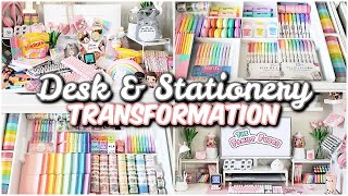 Desk  stationery organization makeover ✨ Work From Home YOUTUBER [upl. by Dnivra]