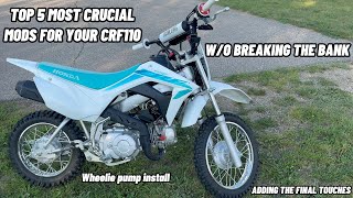 ABSOLUTE MUST HAVE MODS FOR YOUR CRF110 UPGRADING MY 2023 CRF110 [upl. by Vanhook]