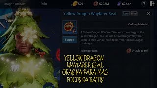 Yellow Dragon Wayfarer Seal  makukuha sa mga raids  MIR4 Warrior Account [upl. by Thorstein]