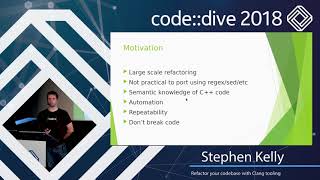 Refactor your codebase with Clang tooling  Stephen Kelly  codedive 2018 [upl. by Schweitzer116]