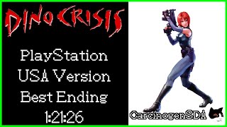 Dino Crisis PSX Speedrun  Best Ending 100  12126 Commentated [upl. by Meenen]