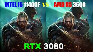 R5 3600 vs i5 11400F  RTX 3080  Gaming Comparisons [upl. by Harol]