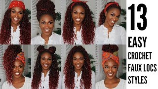 HOW TO STYLE CROCHET GODDESS FAUX LOCS  A tutorial  Kiitana [upl. by Dronel]