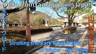 【冬のパークロードを散策 山口県庁→山口市役所→早間田交差点地下道→山口県庁】山口市亀山町 2024年01月16日 [upl. by Urson288]