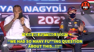 Max Verstappen SHOUTS at Reporter after question about Silverstone Crash  Lewis Hamilton got SCARED [upl. by Elliven318]