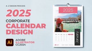 How To Make a 2025 Calendar in Adobe Illustrator 2024  Full Tutorial [upl. by Hibbs]