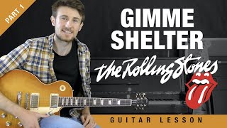 Gimme Shelter The Rolling Stones Guitar Tutorial  Lesson Part 1 [upl. by Cohlier]