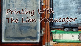 Printing with the Lion Menucator  Mimeograph [upl. by Deanna]