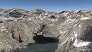 Wind River Range Wyoming FlyThrough Tour  Google Earth [upl. by Selokcin579]