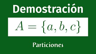 Particiones de un conjunto [upl. by Neerroc]