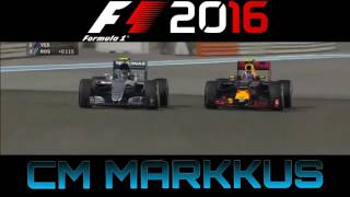 F1 2016  GP ABU DHABI  MAX VERSTAPPEN vs NICO ROSBERG  quotTHE OVERTAKE OF THE CHAMPIONSHIPquot [upl. by Undry991]