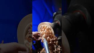 Woodturning  BIG shavings from a curly maple bowl [upl. by Aldrich]