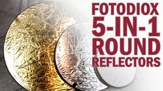 5in1 Round Reflector from Fotodiox Premium Collapsible Disc SilverGoldBlackWhiteDiffuser [upl. by Loyce]